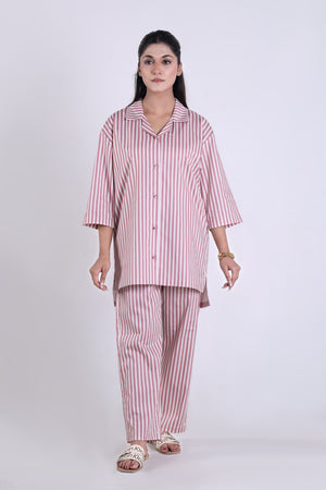 Women's Sleepwear Suit - Pink Stripe