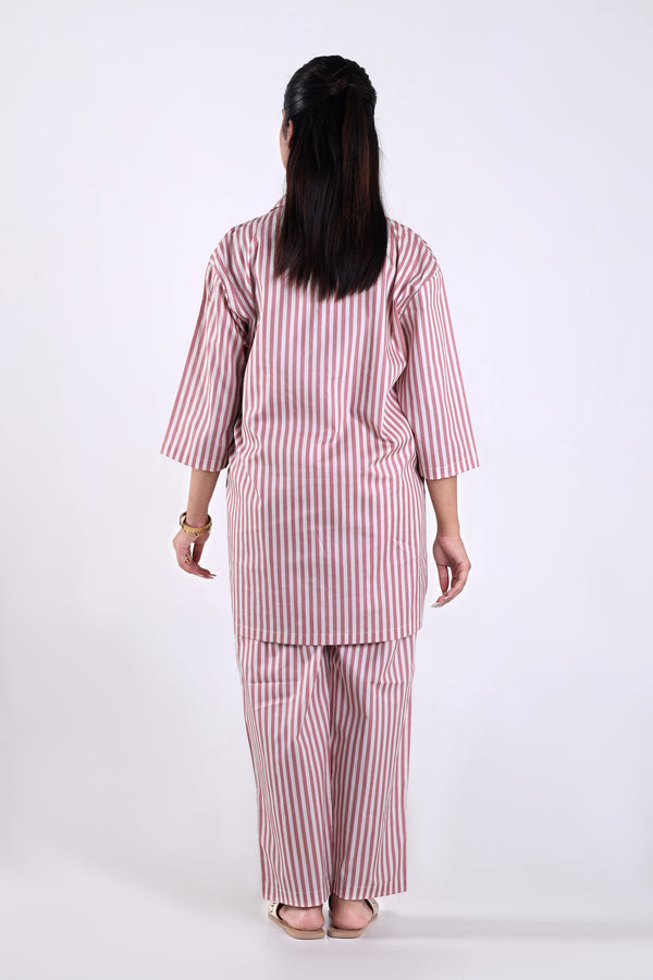 Women's Sleepwear Suit - Pink Stripe