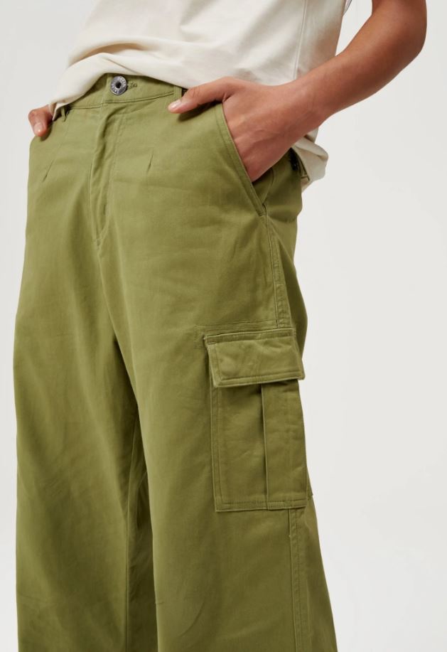 Women's Cargo Pants Sage Green Belt loops Cargo Trousers