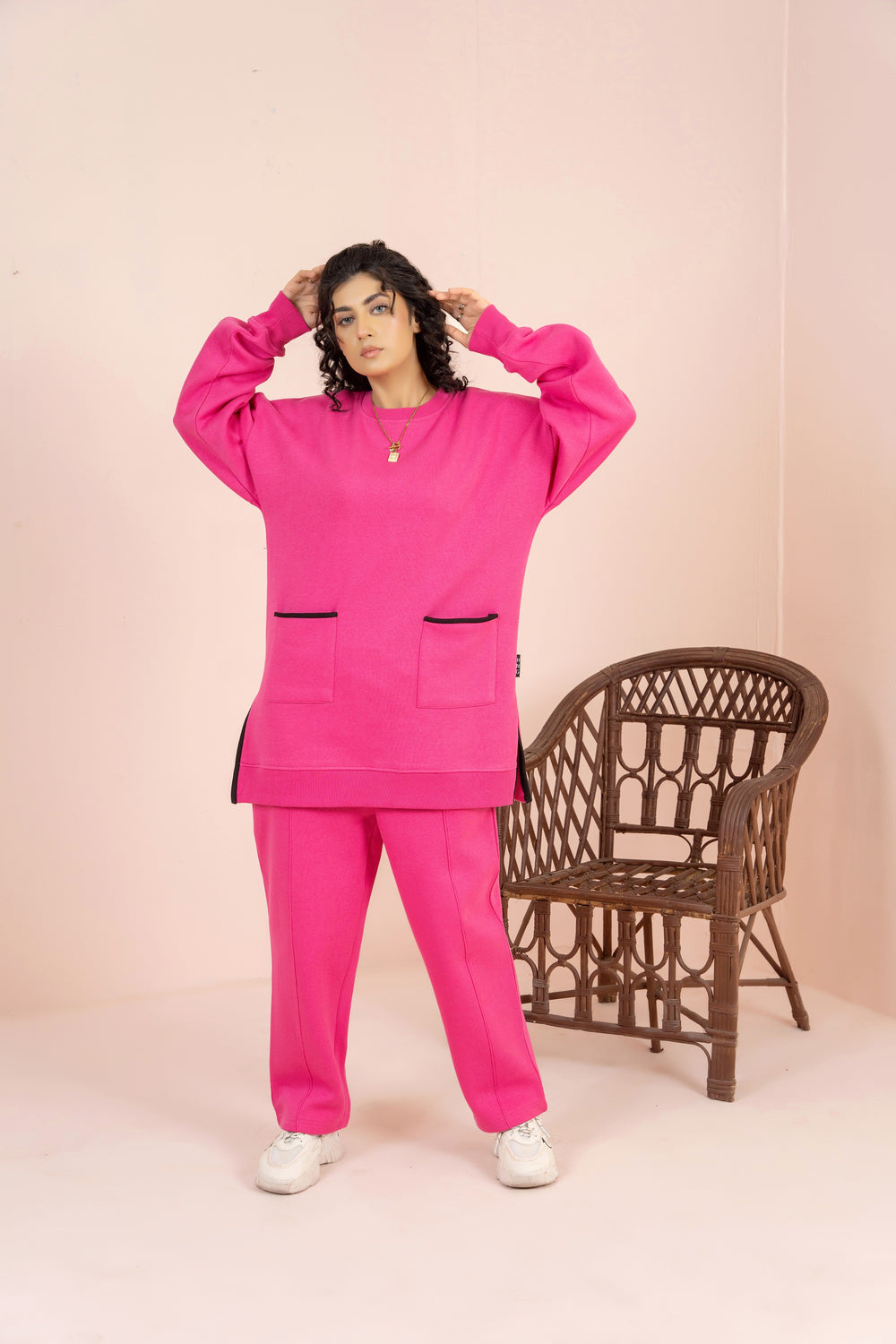 Women's Loungewear Co-Ord Set - Hot-Pink