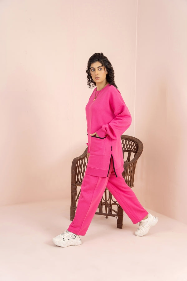 Women's Loungewear Co-Ord Set - Hot-Pink