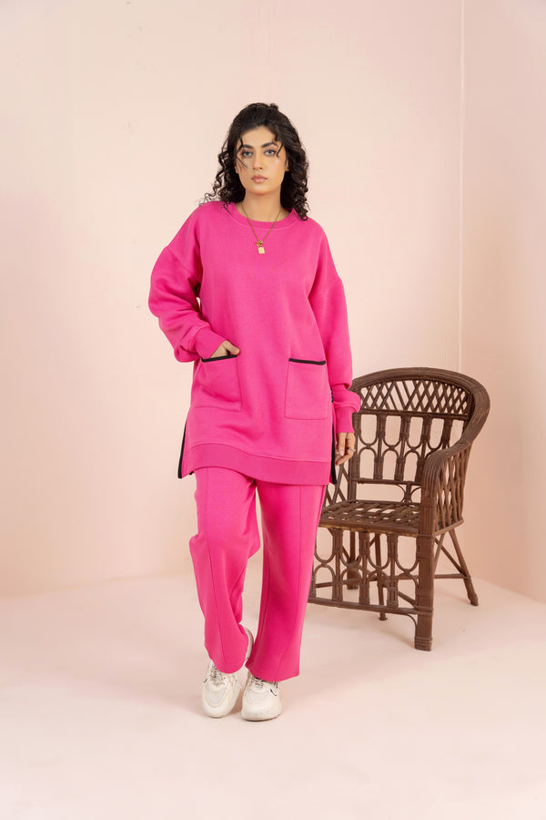Women's Loungewear Co-Ord Set - Hot-Pink