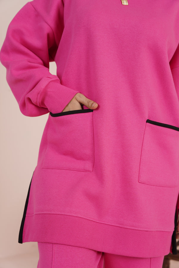 Women's Loungewear Co-Ord Set - Hot-Pink