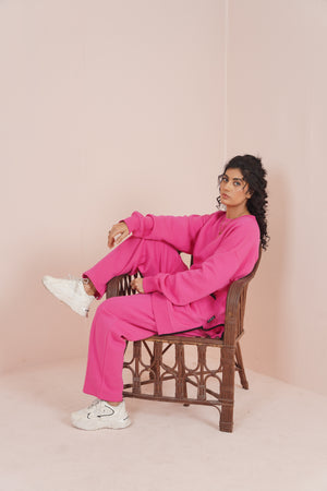 Women's Loungewear Co-Ord Set - Hot-Pink