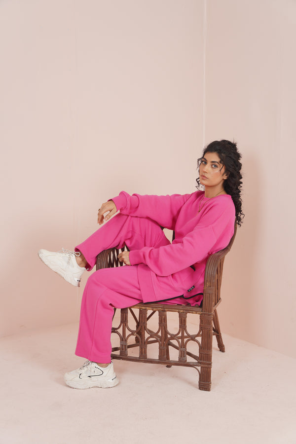 Women's Loungewear Co-Ord Set - Hot-Pink