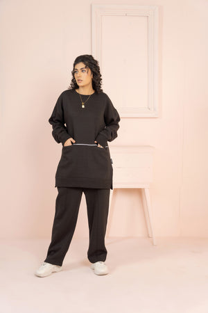 Women's Loungewear Co-Ord Set - Black