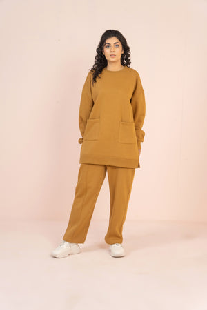 Women's Loungewear Co-Ord Set - Mustard