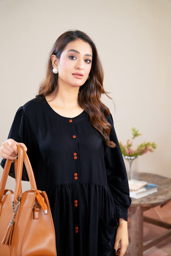 Women Classic Loungewear Top - Black