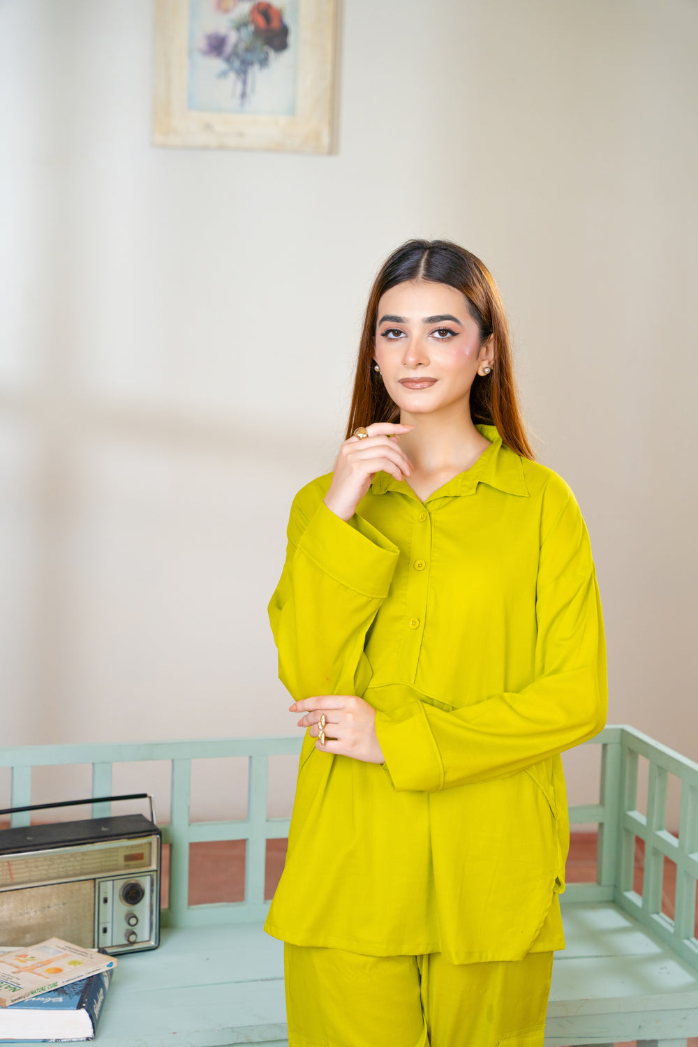Women Cargo Loungewear - Parrot Green