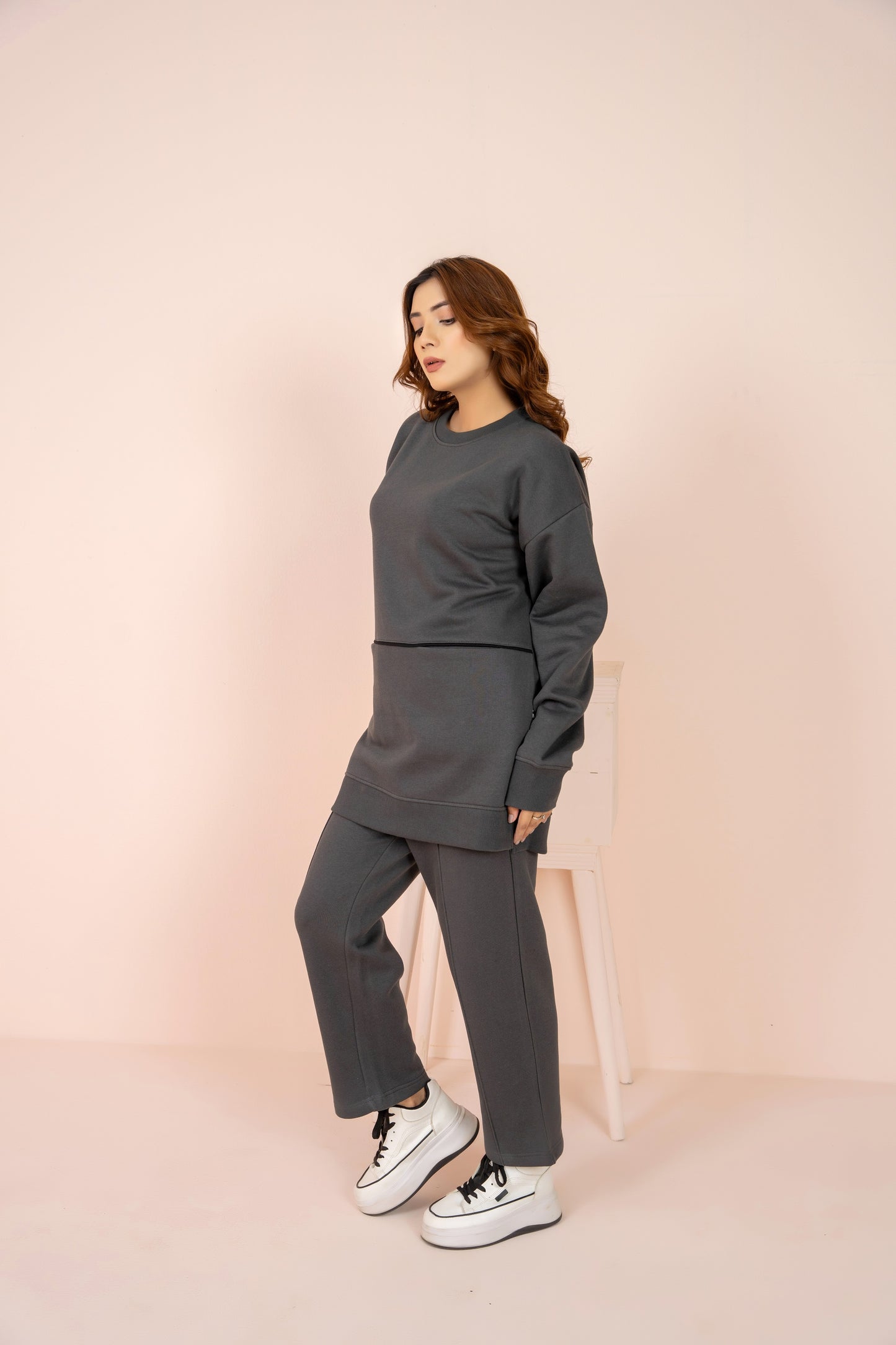 Women's Loungewear Co-Ord Set - Charcoal
