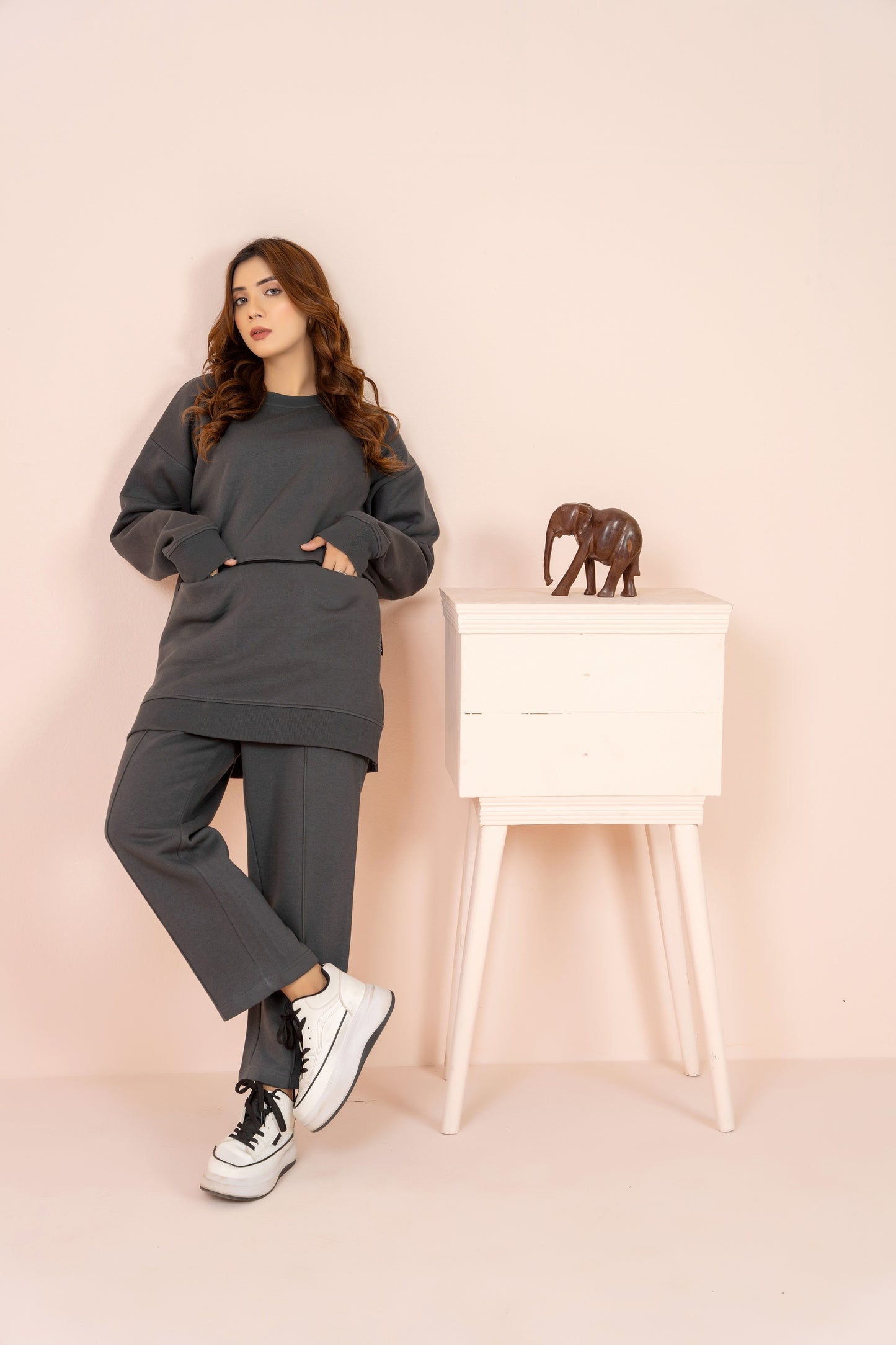 Women's Loungewear Co-Ord Set - Charcoal