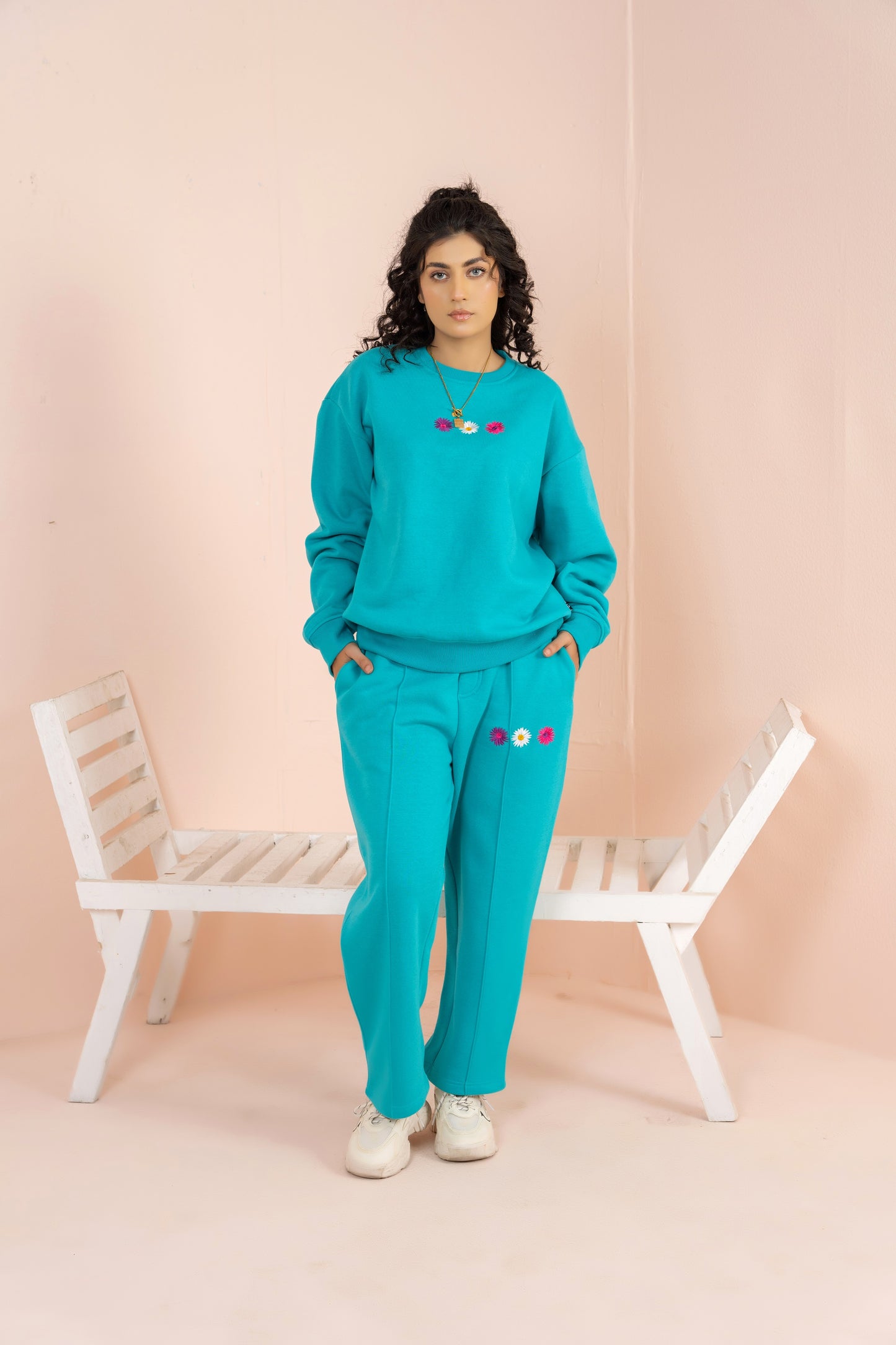 Women's Emb Track Suit- Zink