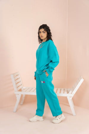 Women's Emb Track Suit- Zink