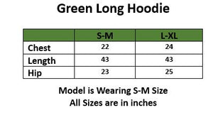 Women's Over-sized Long Hoodie / Army Green