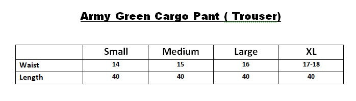 Women's Cargo Trouser Army Green Elastic Waist Cargo Pant
