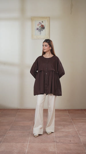 Women Loungewear Top - Chocolate