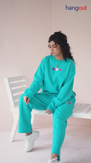 Women's Emb Track Suit- Zink