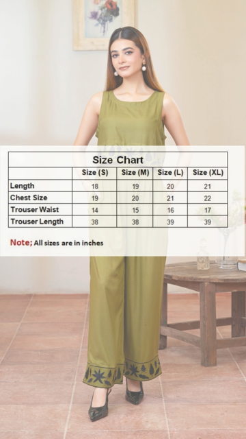 Women Classic Embroidered Co-ord Set - Forest Whispers