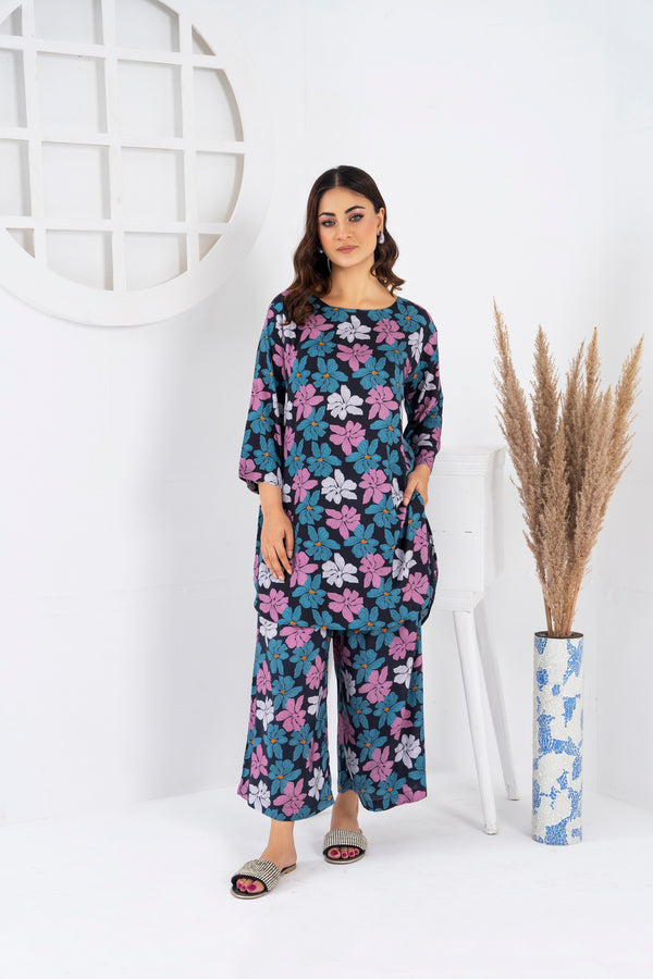 Women's Classic Loungewear Wear-Black Bloom