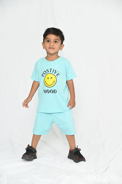 Kids shirt  & short Set - Sky