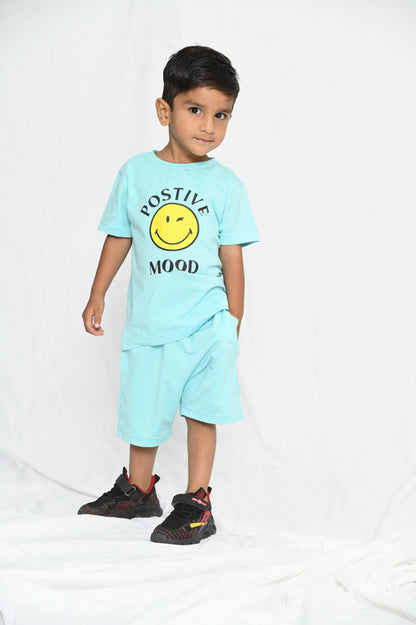 Kids shirt  & short Set - Sky