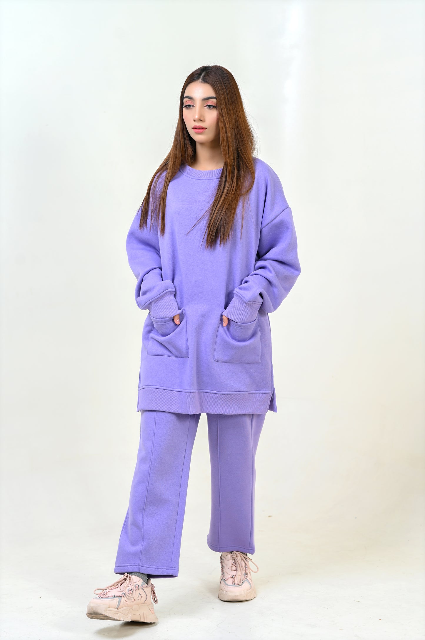 Women's Fashion Co-Ord Set -Lilac