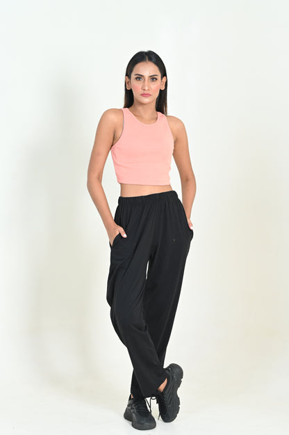 Womens Cami Crop Top - Nude Pink