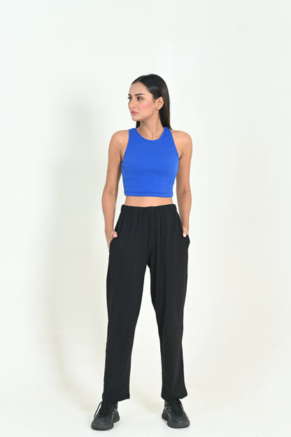 Womens Cami Crop Top - Royal Blue