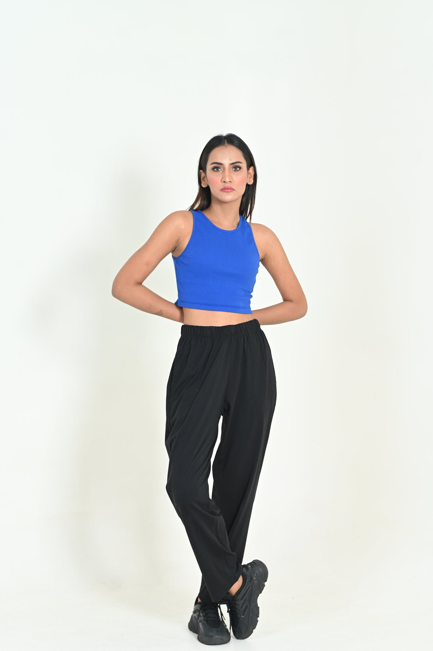 Womens Cami Crop Top - Royal Blue