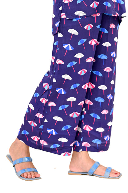 Women's Sleepwear Suit - Umbrella Beach