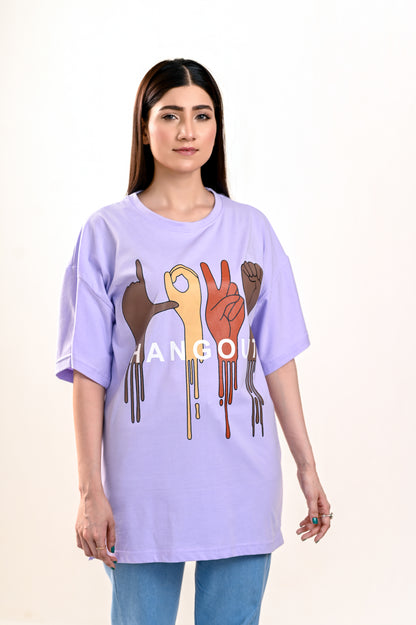 Women Oversized - T-Shirt - Hangout Love