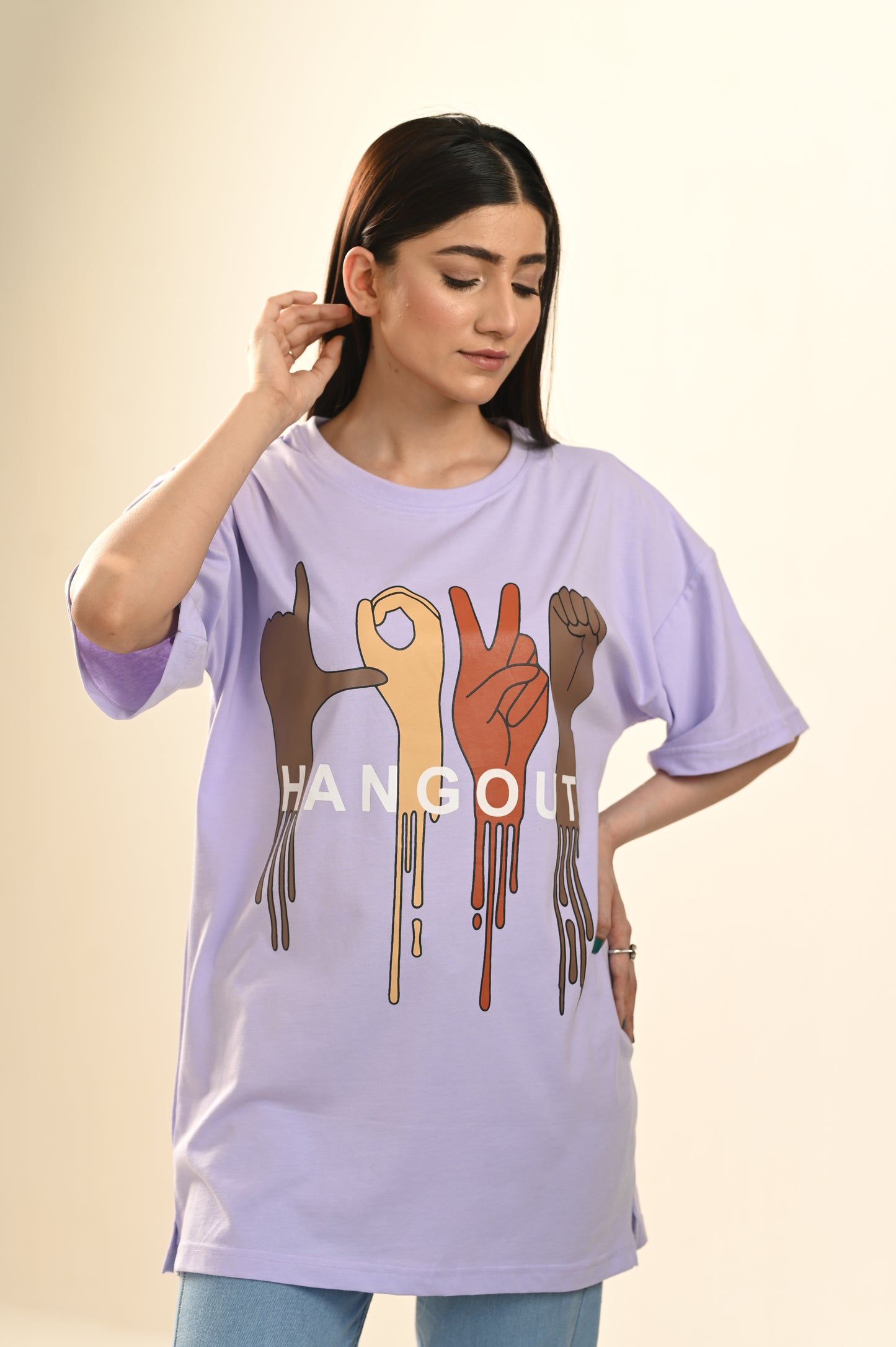 Women Oversized - T-Shirt - Hangout Love