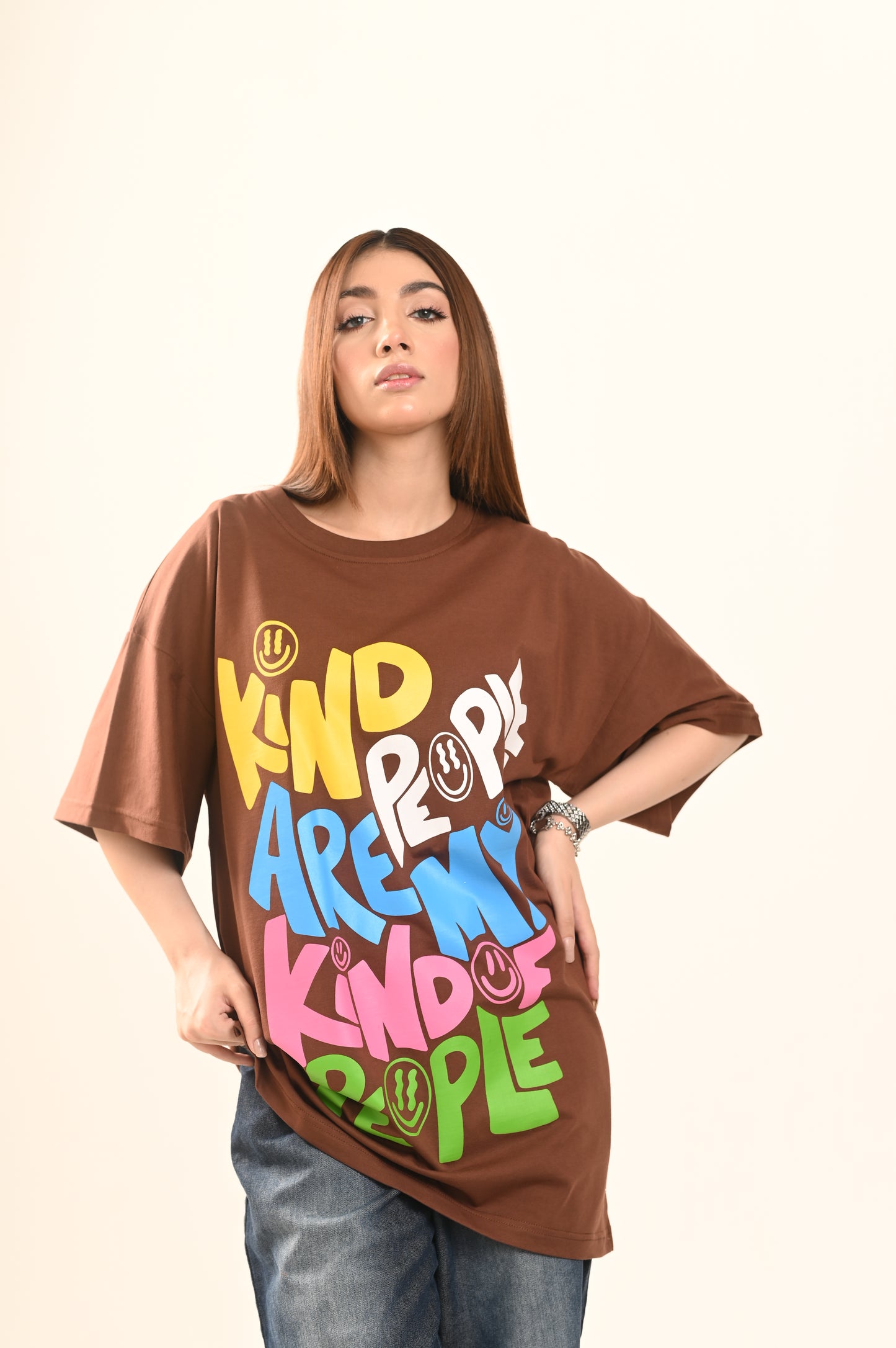 Women Oversized - T-Shirt - Kind People