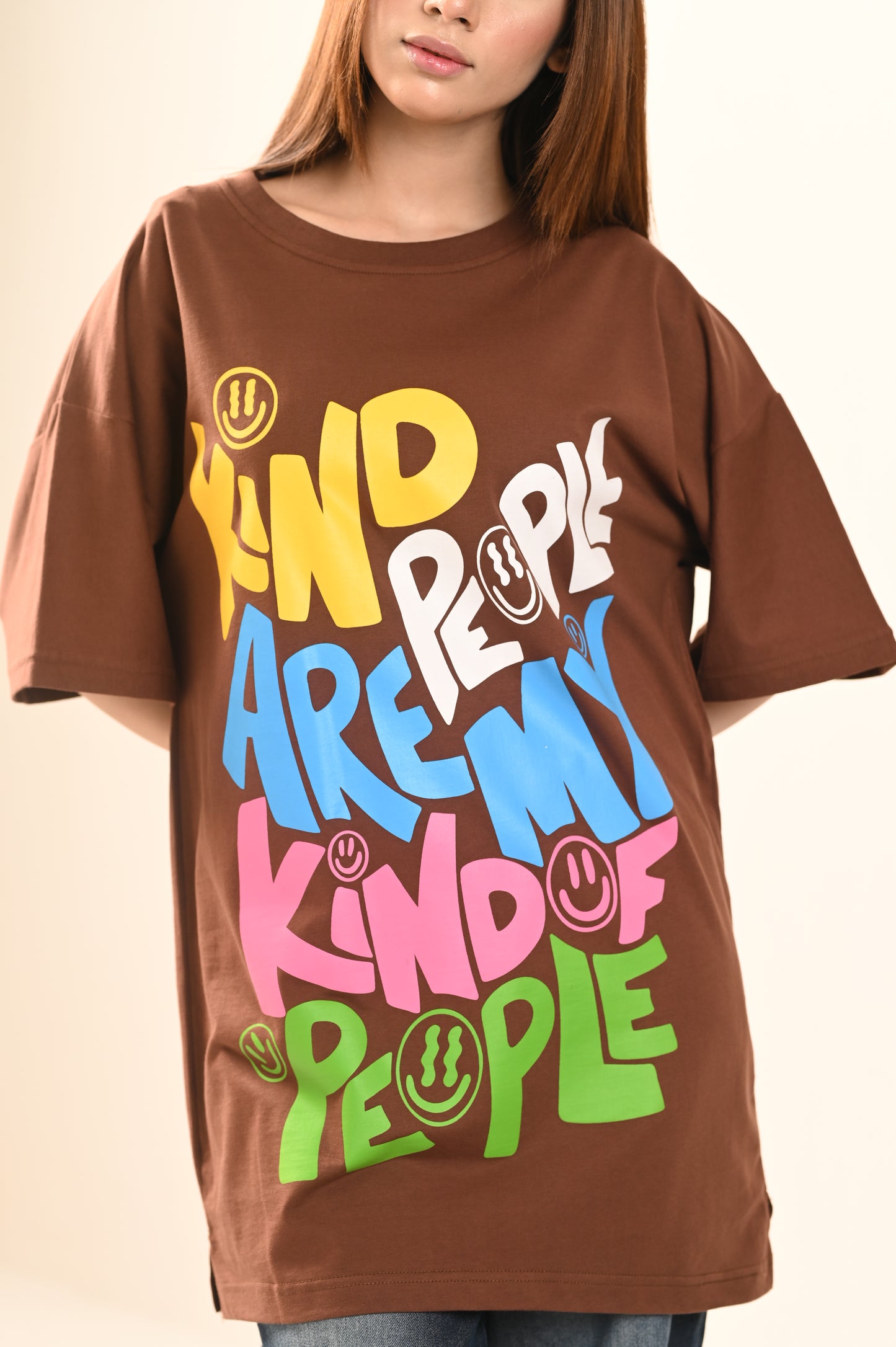 Women Oversized - T-Shirt - Kind People