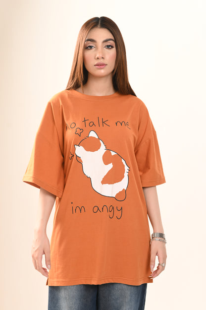 Women Oversized - T-Shirt - No Talk Me