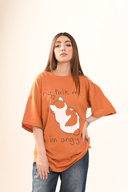 Women Oversized - T-Shirt - No Talk Me