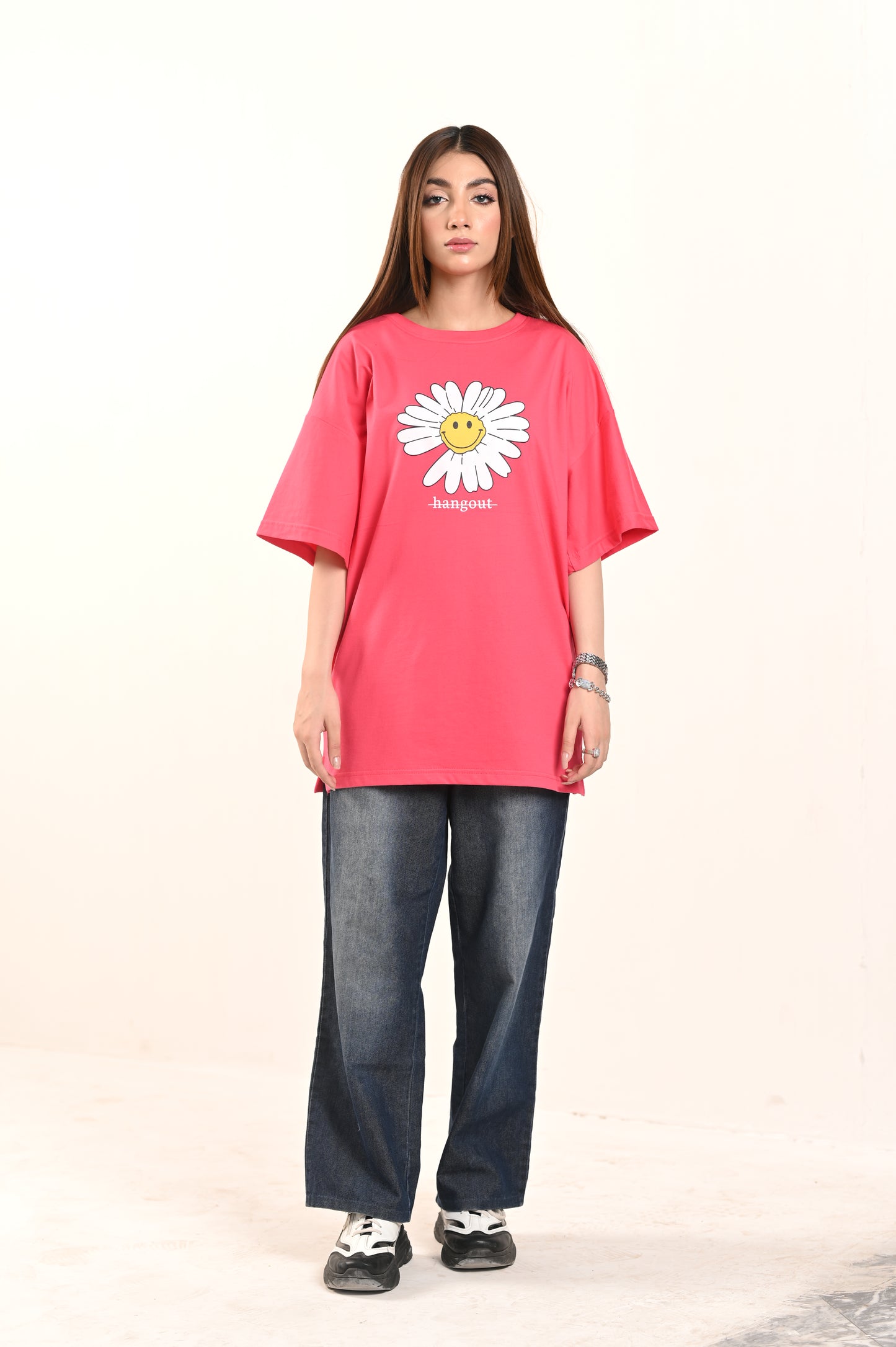 Women Oversized -T-Shirt - Daisy