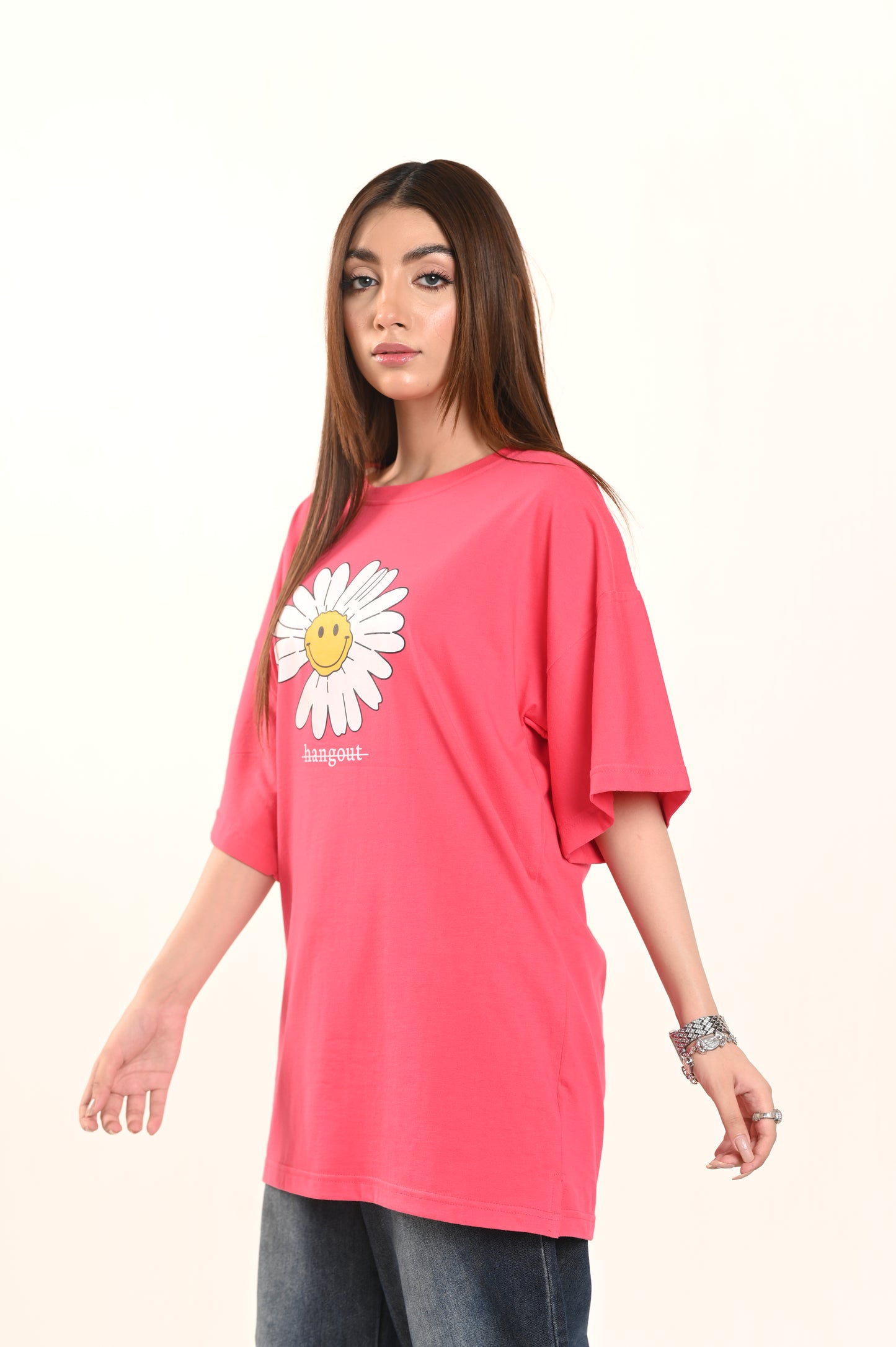 Women Oversized -T-Shirt - Daisy