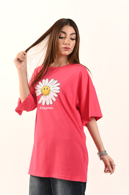 Women Oversized -T-Shirt - Daisy