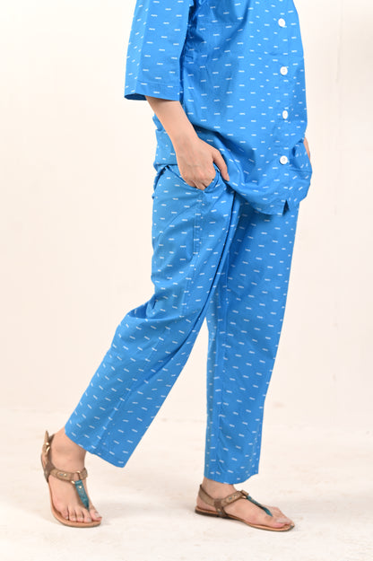 Women's Fashion Sky Blue Co-Ord Set - Queen of Slumber