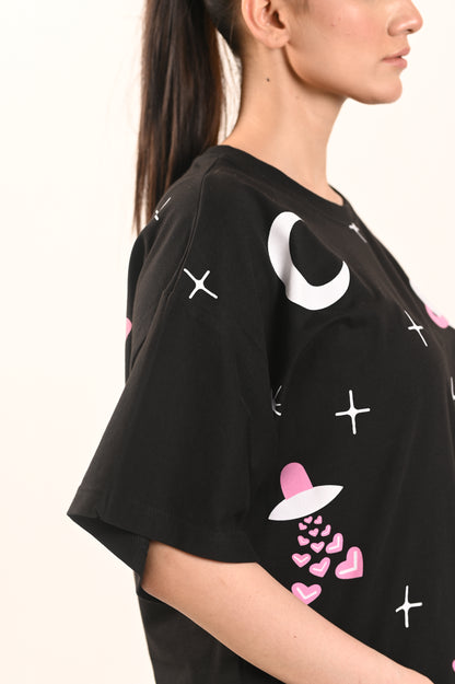 Women Oversized - T-Shirt -Space Girl