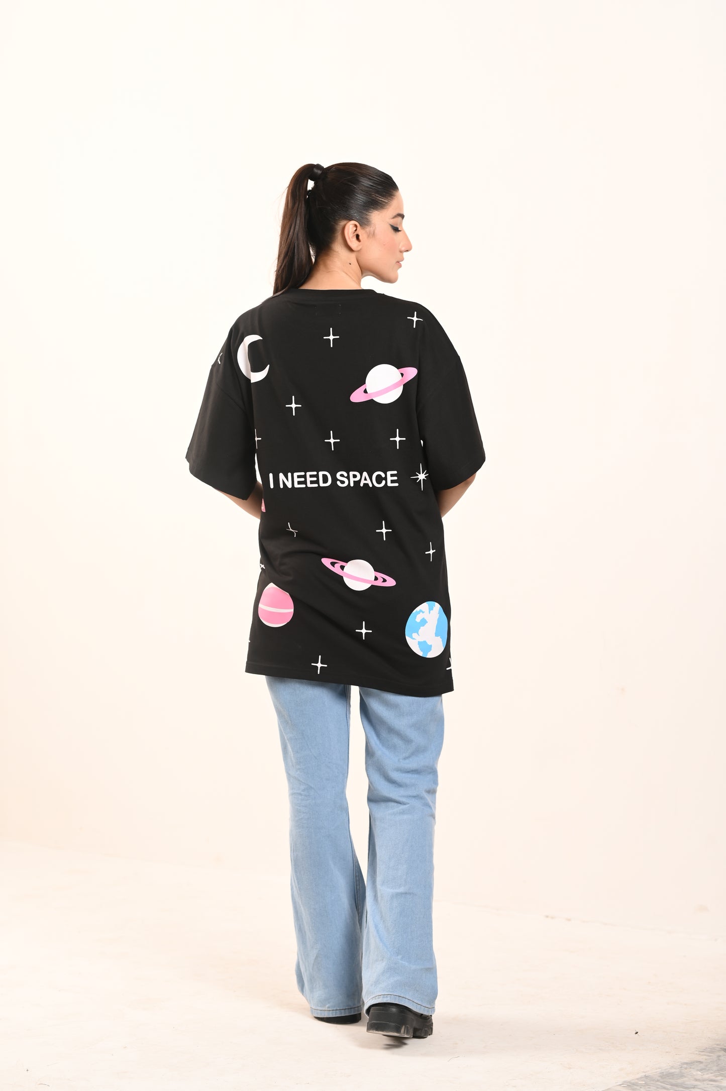 Women Oversized - T-Shirt -Space Girl