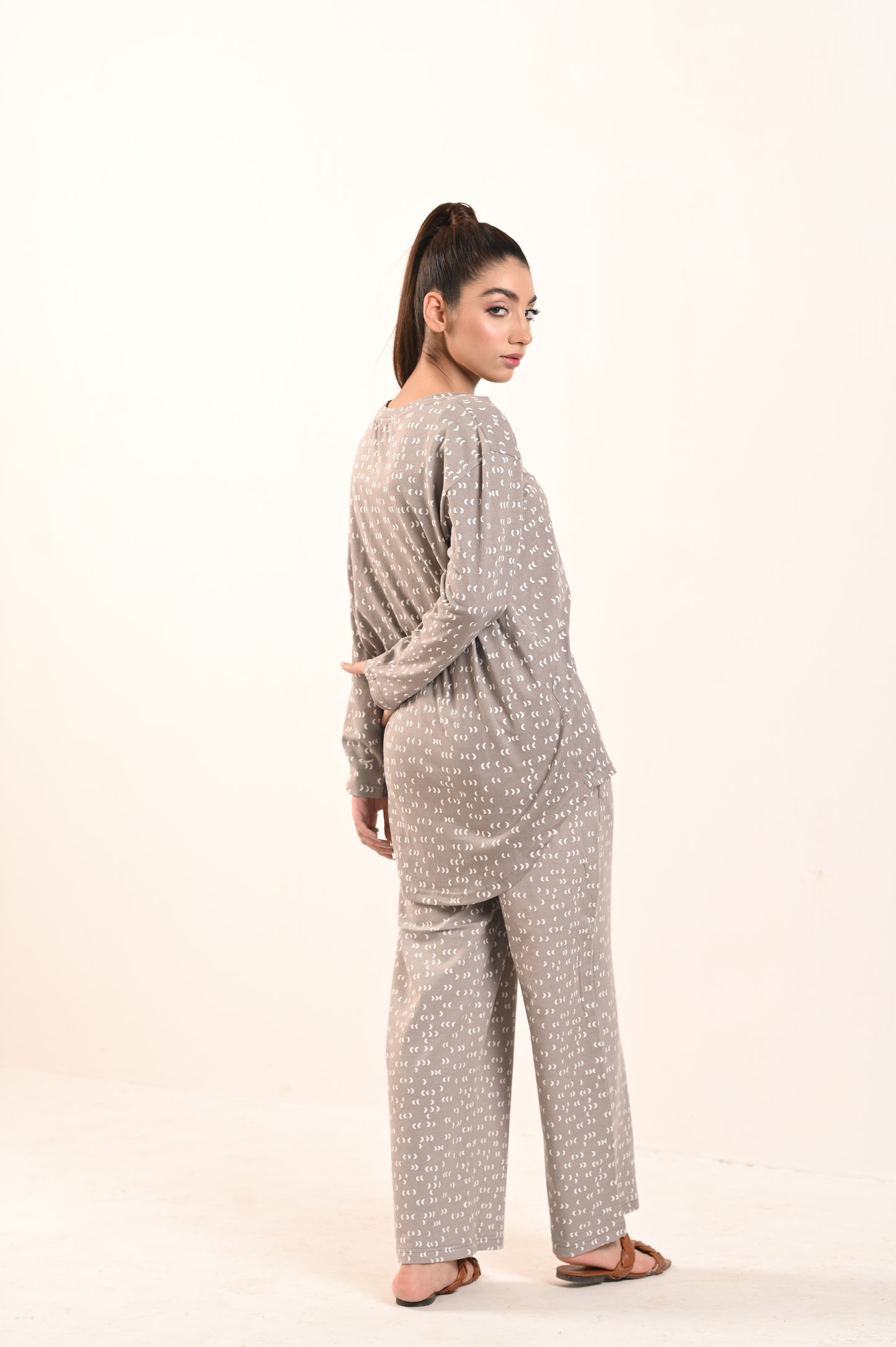 Women's Jersey Self Printed Track Suit -Cold Moon