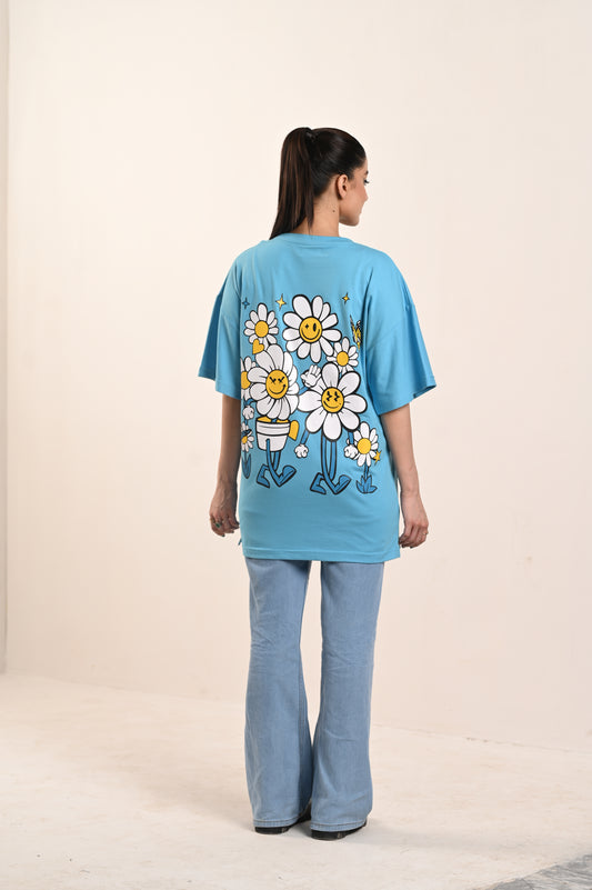 Women Oversized -T-Shirt - Daisy Dance