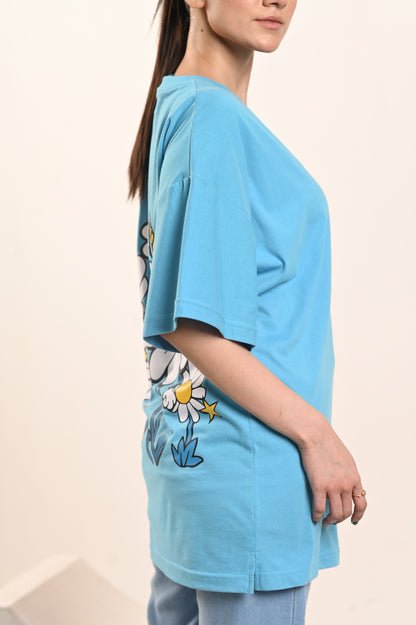 Women Oversized -T-Shirt - Daisy Dance