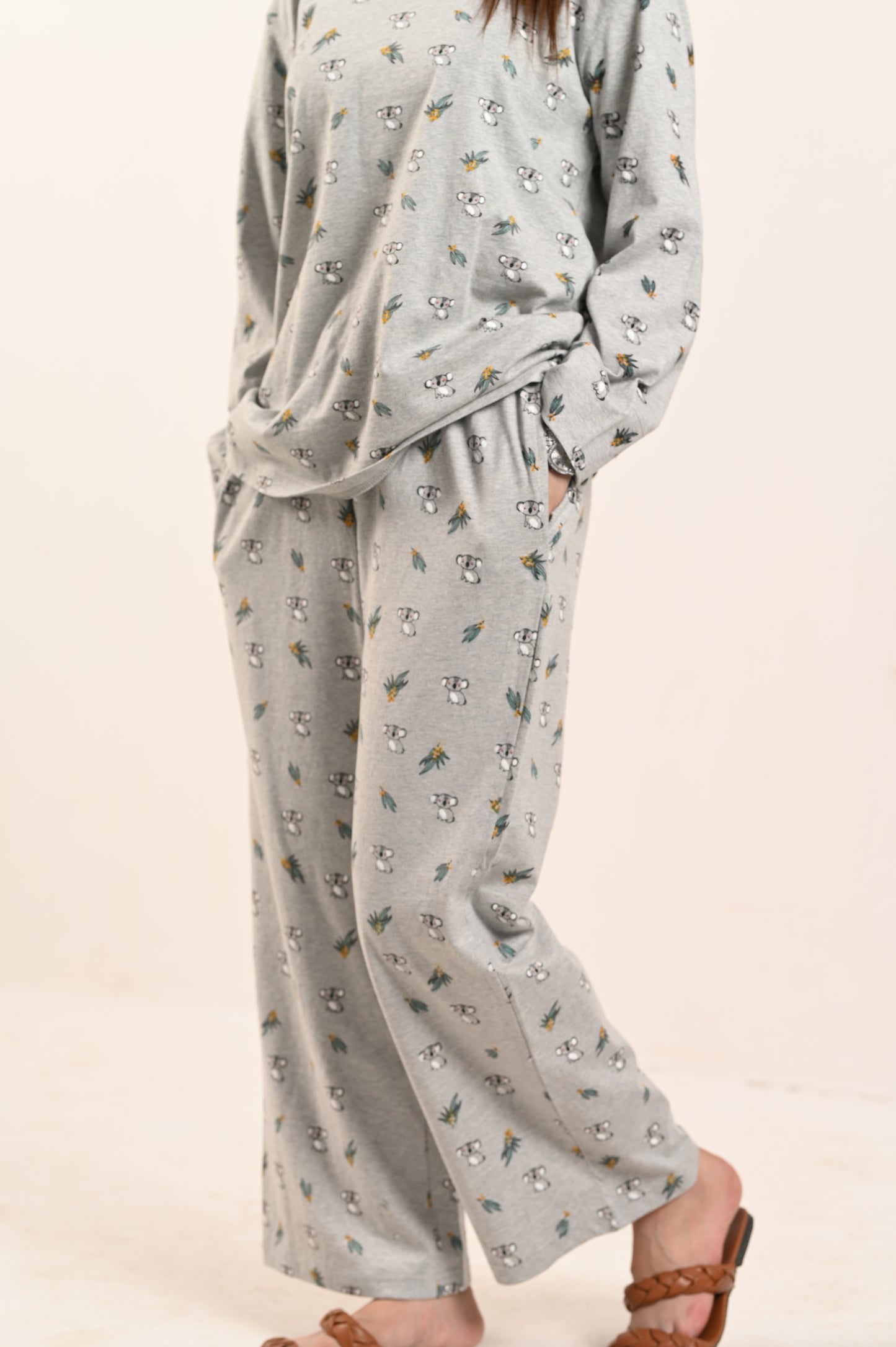 Women's Jersey Self Printed Track Suit -Teddy Bear