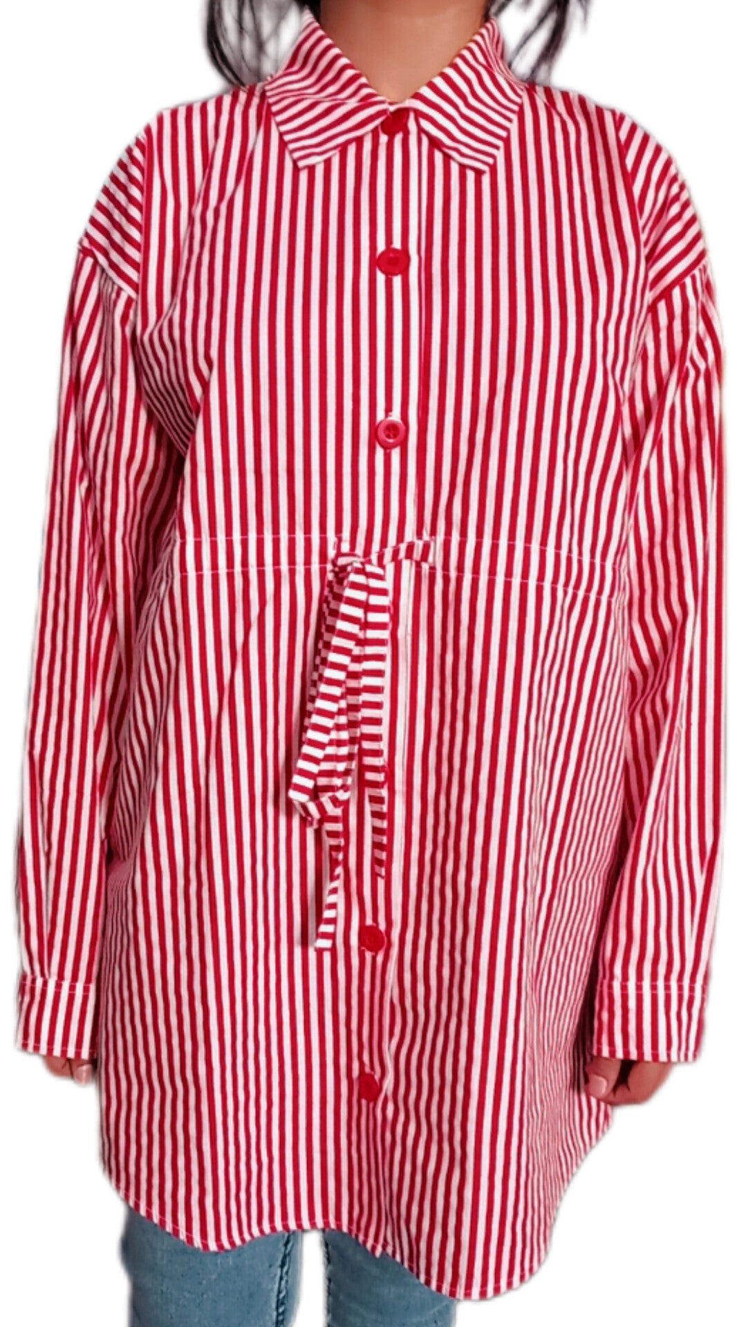 Women's Fashion One sized top - Red Stripe