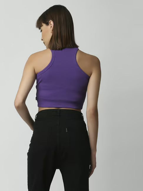 Womens Cami Crop Top - Lilac