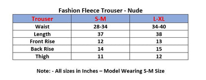 Women's Fashion Fleece Trouser- Nude