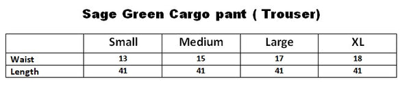 Women's Cargo Wide Bottom- Sage Green